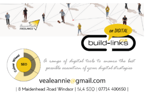 front of business card for Annie Veale, freelancer in Windsor