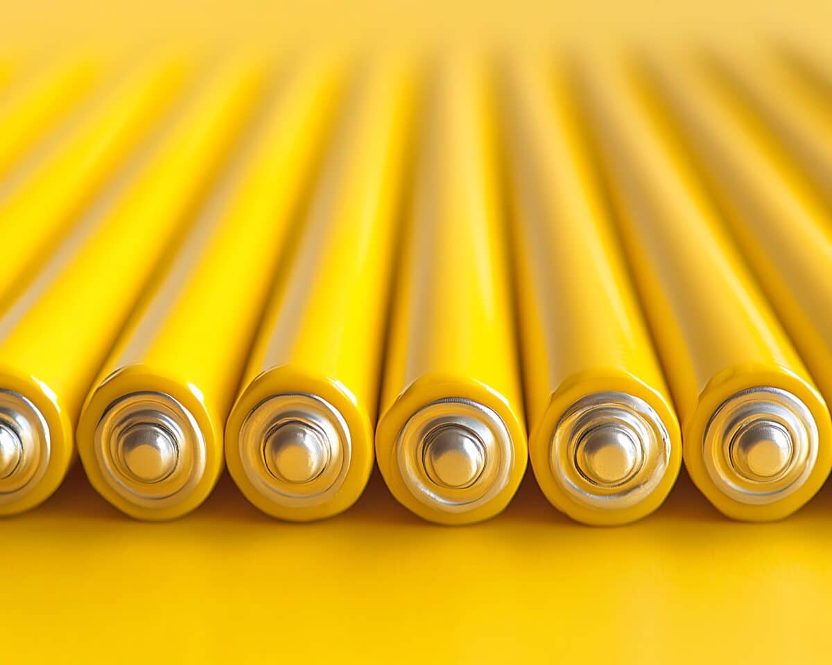 A brand yellow photo of yellow batteries - a business analogy for recharging and re-energizing operations