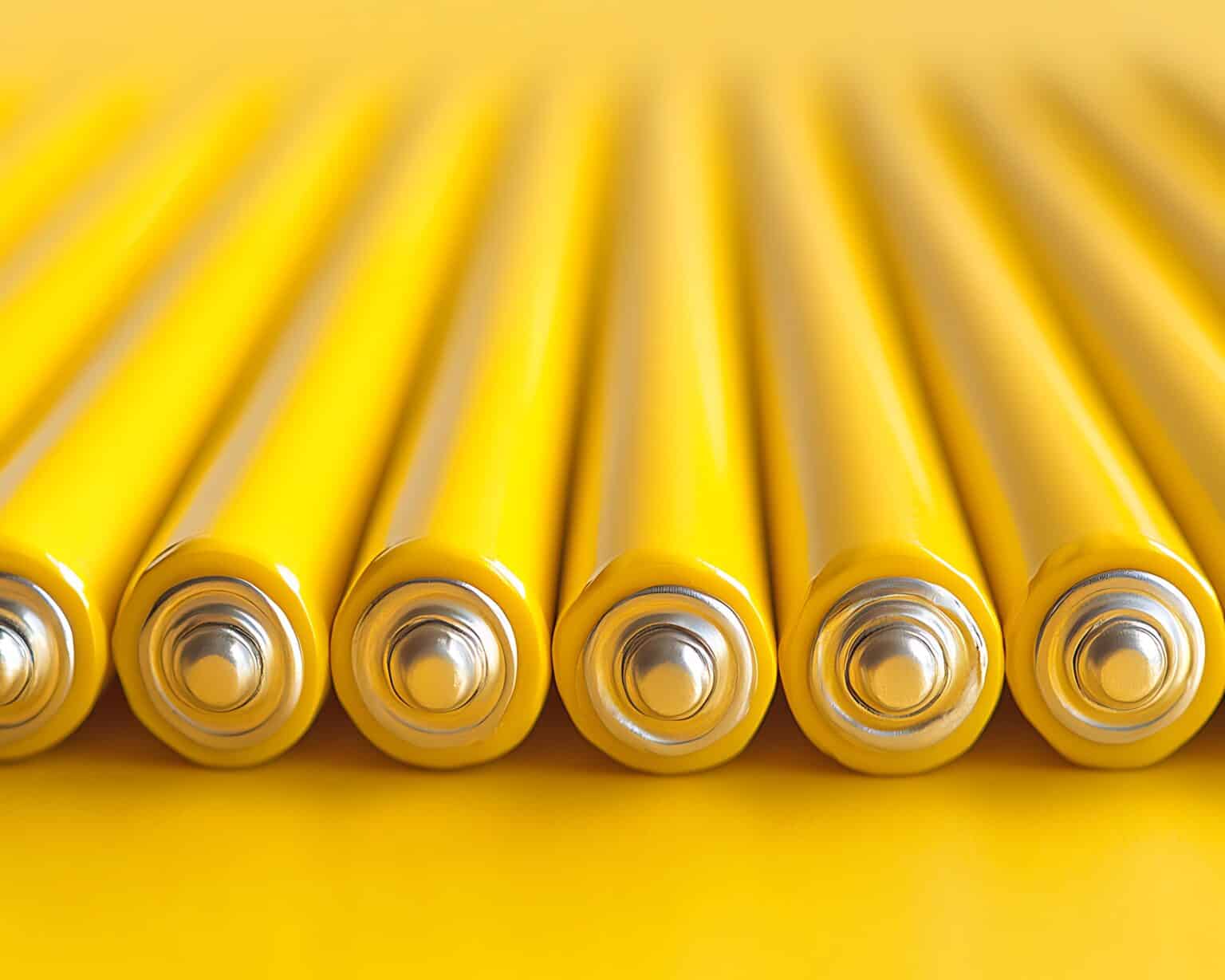 A brand yellow photo of yellow batteries - a business analogy for recharging and re-energizing operations