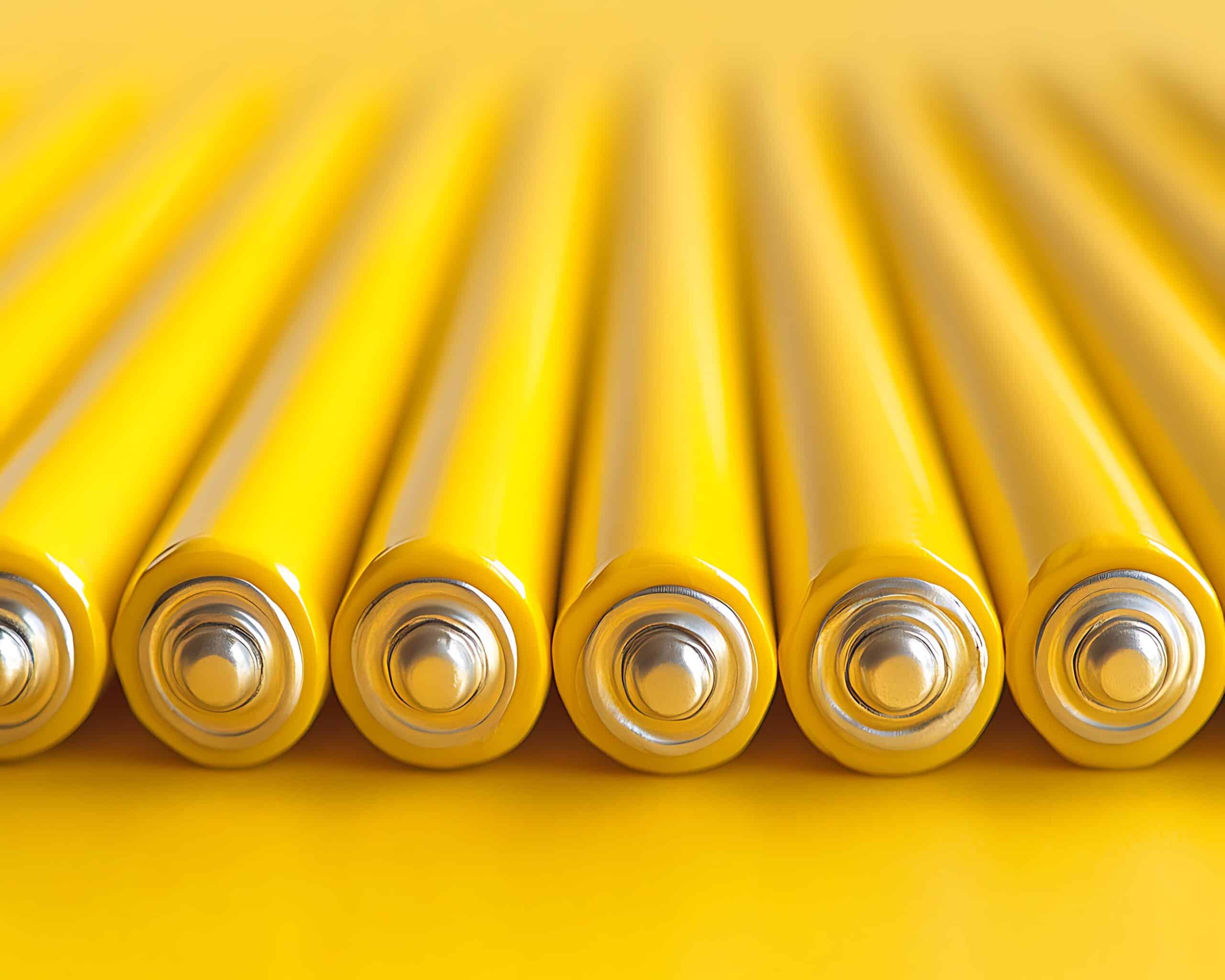 A brand yellow photo of yellow batteries - a business analogy for recharging and re-energizing operations