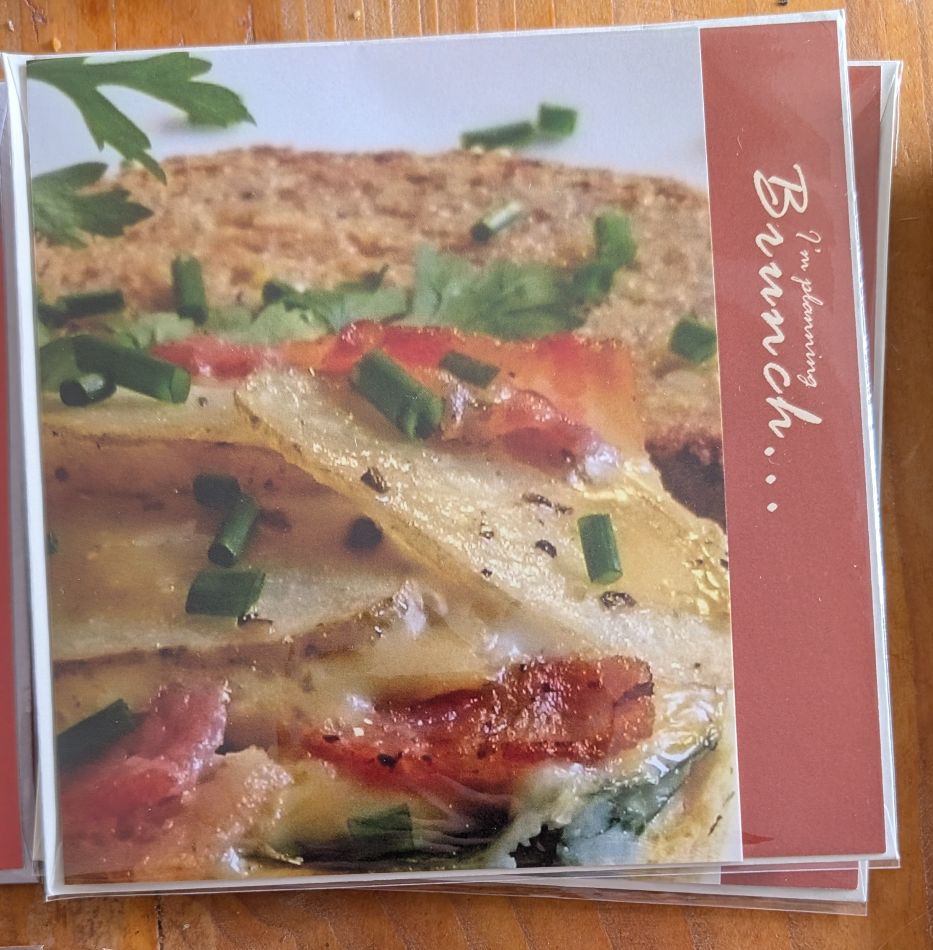 photo of greeting card 'Im planning brunch'