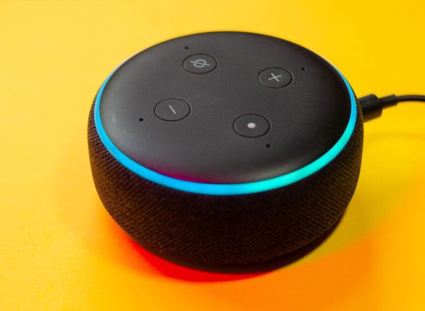 alexa assistant on a brand yellow background